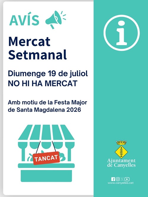 2026 07 19 mercat tancat festamajor