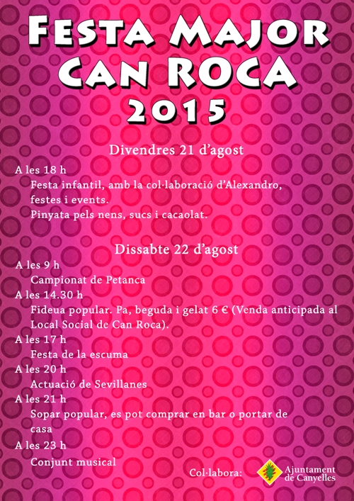 Cartell de Festa Major de Can Roca