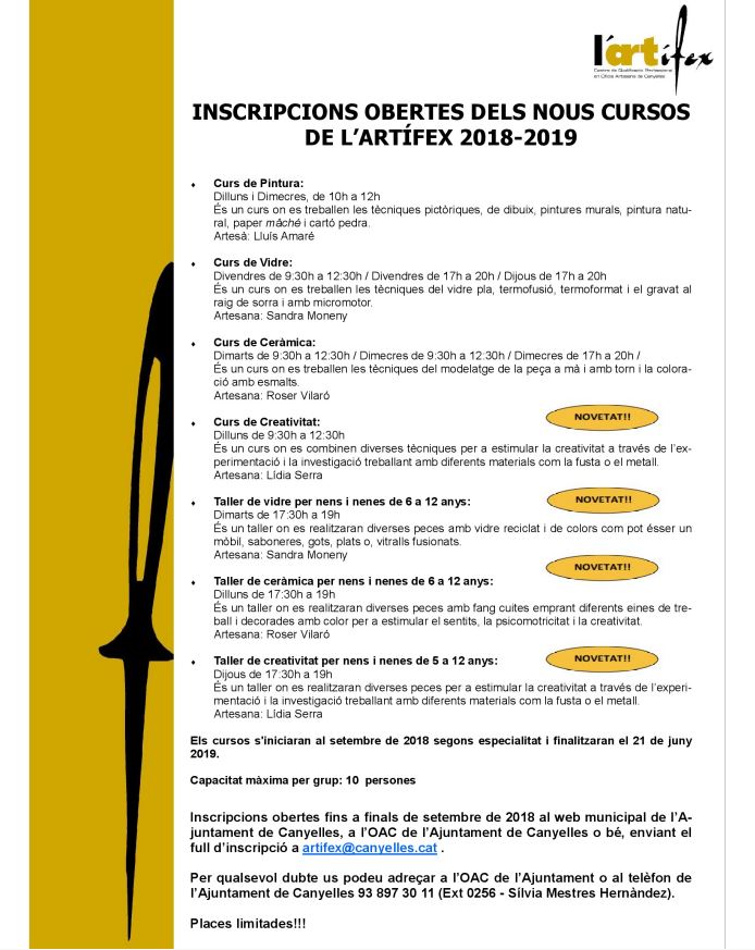 2018 09 17 cursosartifex2018 2019