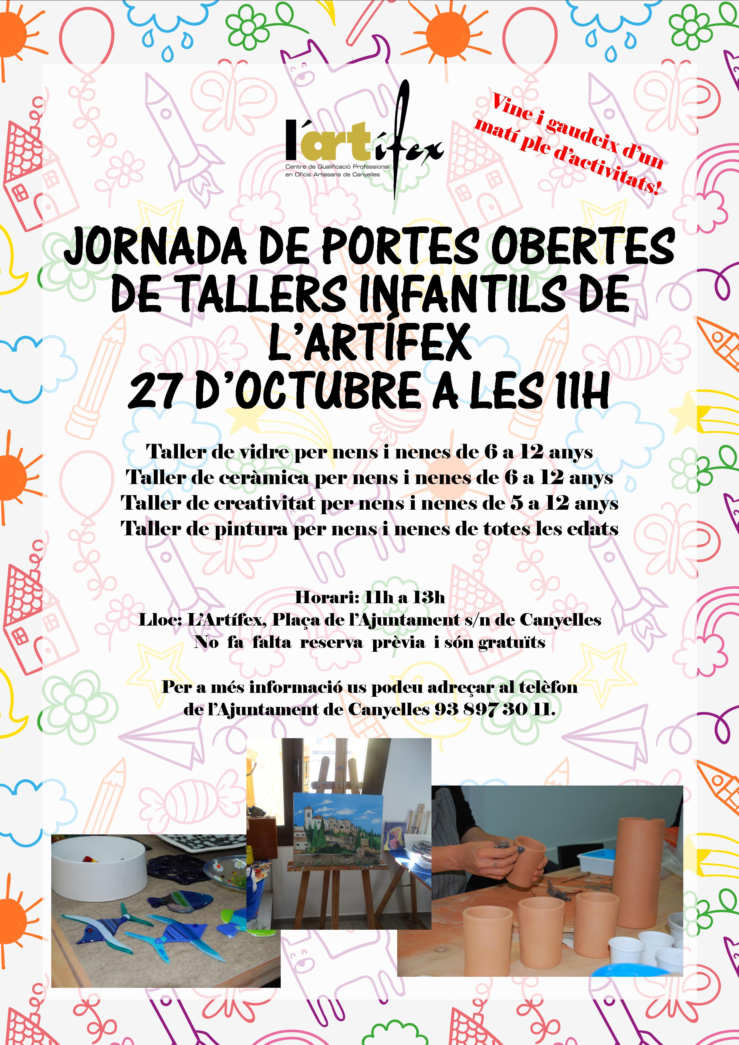 Cartell Jornada Portes Obertes Tallers Artifex 2018 2019 2
